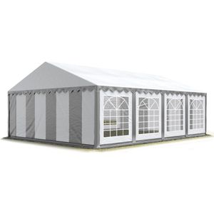 Toolport Partytent 6x8 m, PVC 700, grijs wit