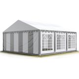 Toolport Partytent 4x6 m, PVC 700, grijs wit