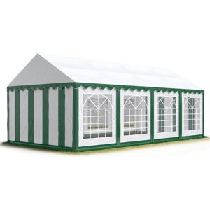 Toolport Partytent 4x8 m, PVC 700, groen wit