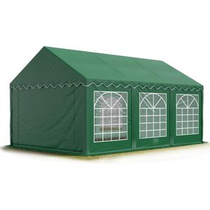 Partytent Feesttent 3x6 M Tuinpaviljoen -tent PVC 700 N In Donkergroen Waterdicht