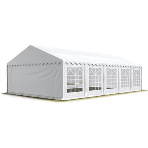 Partytent feesttent 5x10 m tuinpaviljoen -tent PVC 700 N in wit waterdicht