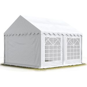 Partytent Feesttent 3x3 M Tuinpaviljoen -tent PVC 700 N In Wit Waterdicht