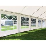 Partytent feesttent 4x8 m tuinpaviljoen -tent PVC 700 N in wit waterdicht