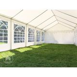 Partytent feesttent 4x8 m tuinpaviljoen -tent PVC 700 N in wit waterdicht