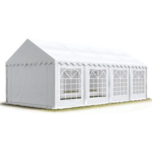 Partytent Feesttent 4x8 M Tuinpaviljoen -tent PVC 700 N In Wit Waterdicht