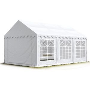 Partytent feesttent 3x6 m tuinpaviljoen -tent PVC 700 N in wit waterdicht