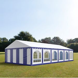 Partytent 6x12m PVC 750 blauw waterdicht Feesttent met Grondframe