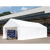 Opslagtent 3x6 m stabiele industrietent met PVC-Zeil 750 N wit beschutting met grondframe