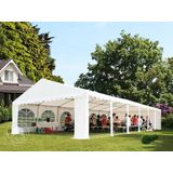 Partytent 6x6 m, PVC brandvertragend wit