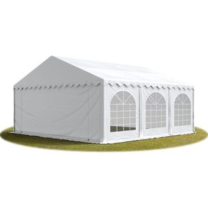 Partytent 6x6 m, PVC brandvertragend wit