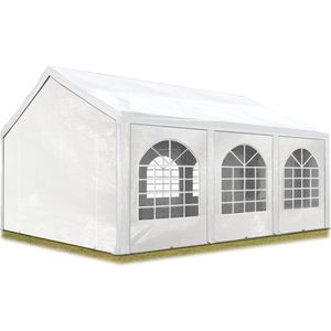 Hoogwaardige Partytent 3x6 m van PE 450 N zeil tuintent feesttent waterdicht in Wit
