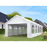 Hoogwaardige Partytent 3x6 M PE 450 N Zeil Tuintent Feesttent Waterdicht In Grijs Wit