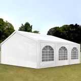 Hoogwaardige Partytent 5x6 M van PE 450 N Zeil Tuintent Feesttent Waterdicht In Wit