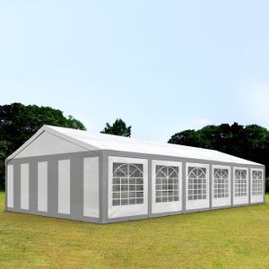 Toolport Partytent 6x12 m, PE 450, grijs-wit