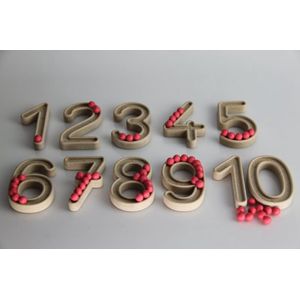 Traceernummers - cijfers leren met balletjes - leren rekenen - cijferspel - educatief speelgoed - Montessori