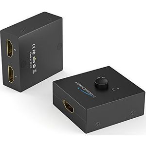 KabelDirekt - Twee-weg HDMI-schakelaar/splitter (Full HD 1080p, 4K Ultra HD, 2160p, 3D, CEC, HEC, Deep Color)