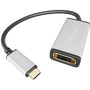 KabelDirekt USB C-adapter op DP DisplayPort 0,15m - (tot 4K/60Hz, USB C 3.1 en Thunderbolt 3, voor MacBook Pro 2016/2017, MacBook 12"" en andere apparaten) - Pro Series