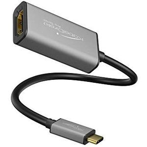 KabelDirekt - USB C naar HDMI-adapter - 0,15 m - (tot 4K / 60Hz, USB C 3.1 en Thunderbolt 3, geschikt voor MacBook Pro 2016/2017, MacBook 12"", Chromebook Pixel en andere apparaten)