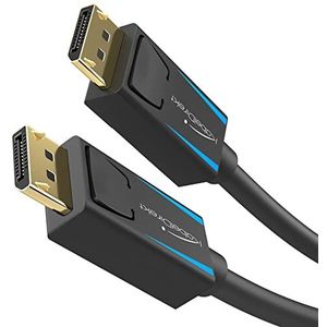 KabelDirekt - 8K DisplayPort (DP naar DP) kabel - 1,5 m - (overdrachtssnelheden van tot wel 32,4 Gbit/s, UHD met 8K / 60 Hz of 4K / 120 Hz, HBR3, DSC, HDR 10, stekker met vergrendeling)
