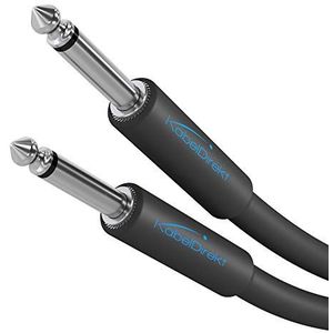 KabelDirekt – 6,3 mm mono instrumentkabel/gitaarkabel – 3m – (audio kabel geschikt voor het aansluiten van een elektrische gitaar, basgitaar of keyboard op een versterker)
