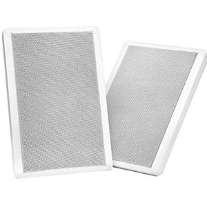 Pronomic FLS-540 WH Flatpanel Wandlautsprecher Boxen Paar (HiFi platte luidsprekers, 2-weg box, 5,25""/133mm woofer, 1,2""/30mm tweeter, 25/50 watt (RMS/Peak), polklemmen-aansluiting) wit