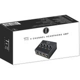 TIE Hoofdtelefoonversterker 4CH, Hoofdtelefoonversterkers, Zwart