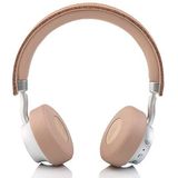 Hër on-ear Bluetooth stereo hoofdtelefoon, draadloos, met verstelbare beugel, microfoon, incl. draagtas en 3,5 mm jackkabel), beige / nude