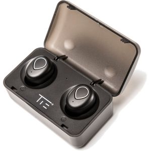 TIE T31B Titania Bluetooth Hoofdtelefoon In-Ear 5.0 Draadloze Oortjes Sport + Laadstation, Zwart