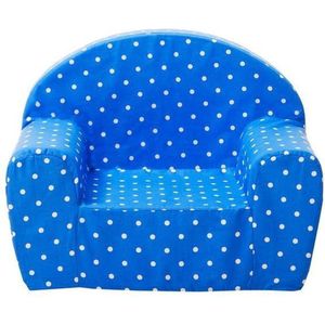 Kinderfauteuil  Relax stoel voor kinderen - Blauw met witte stippen