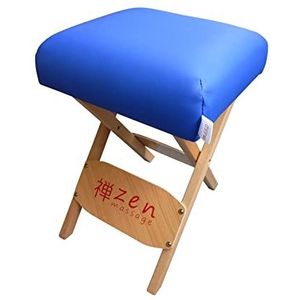 ZEN Klapkruk van hout - Accessoires voor massageligstoelen - 48 cm x 33 cm x 33 cm - Kruk voor massagetafel klapstoel (koningsblauw)