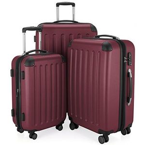 HAUPTSTADTKOFFER - SPREE - 3-delige kofferset - handbagage 55 cm, middelgrote koffer 65 cm, grote reiskoffer 75 cm, TSA, 4 wielen, bordeaux