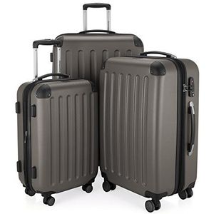 HAUPTSTADTKOFFER - SPREE - 3-delige kofferset - handbagage 55 cm, middelgrote koffer 65 cm, grote reiskoffer 75 cm, TSA, 4 wielen, Grafietgrijs
