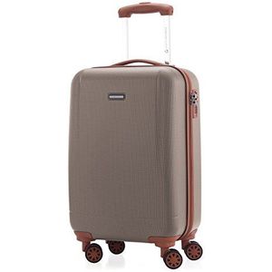 Hoofdkoffer - badkuip - koffer handbagage harde schaal koffer trolley rolkoffer reiskoffer, champagne (beige) - 82771001