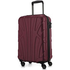 Suitline handbagage harde koffer, cabinekoffer, TSA, 55 cm, ca. 34 liter, 100% ABS mat burgundy