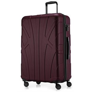 Suitline grote harde koffer trolley, reiskoffer check-in bagage, TSA, 76 cm, ca. 86 liter, 100% ABS mat burgundy