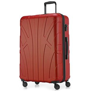 Suitline grote harde koffer trolley, reiskoffer check-in bagage, TSA, 76 cm, ca. 86 liter, 100% ABS mat rood