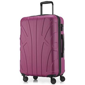 Suitline harde koffer trolley check-in bagage, TSA, 66 cm, ca. 58 liter, 100% ABS mat magenta