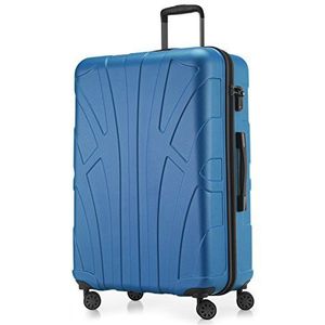 Suitline grote harde koffer trolley, reiskoffer check-in bagage, TSA, 76 cm, ca. 86 liter, 100% ABS mat cyaan