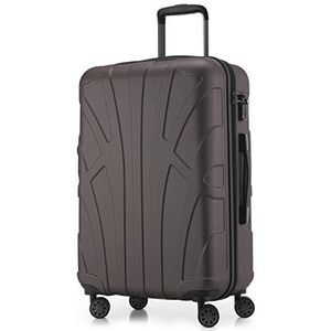 Suitline - Harde koffer met uitbreidbare hardshell hoes, TSA, (S, M & L), zwart, Titanium Grijs, 66 cm