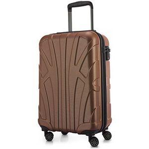 Suitline handbagage harde koffer, cabinekoffer, TSA, 55 cm, ca. 34 liter, 100% ABS mat cappuccino