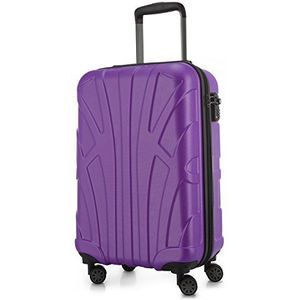 Suitline - Harde koffer met uitbreidbare hardshell hoes, TSA, (S, M & L), zwart, Paars.