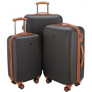 Hoofdkoffer - badkuip - koffer handbagage harde schaal koffer trolley rolkoffer reiskoffer, zwart (zwart) - 128793630
