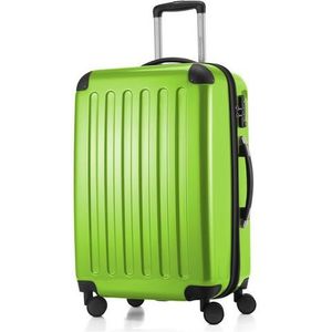 HAUPTSTADTKOFFER - Alex - 4 dubbele wielen handbagage hardshell uitbreidbare koffer 55 cm trolley, TSA, appelgroen