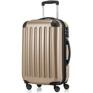 HAUPTSTADTKOFFER - Alex - 4 dubbele wielen handbagage hardshell uitbreidbare koffer 55 cm trolley, TSA, champagne
