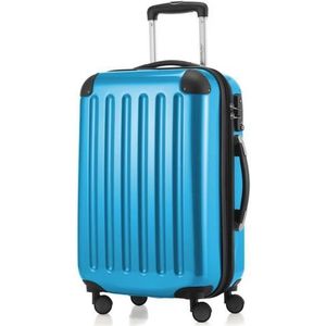 HAUPTSTADTKOFFER - Alex - 4 dubbele wielen handbagage hardshell uitbreidbare koffer 55 cm trolley, TSA, blauw