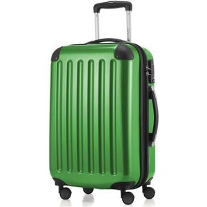 HAUPTSTADTKOFFER - Alex - 4 dubbele wielen handbagage hardshell uitbreidbare koffer 55 cm trolley, TSA, groen