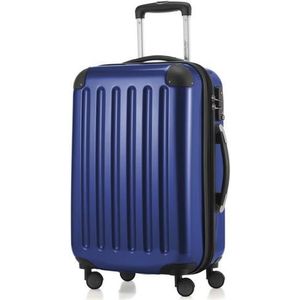 HAUPTSTADTKOFFER - Alex - 4 dubbele wielen handbagage hardshell uitbreidbare koffer 55 cm trolley, TSA, donkerblauw