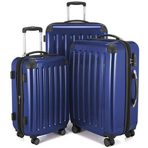 HAUPTSTADTKOFFER - Alex 3-delige kofferset 4 dubbele wielen, trolley-set, uitbreidbare reiskoffer, TSA, (S, M & L), donkerblauw
