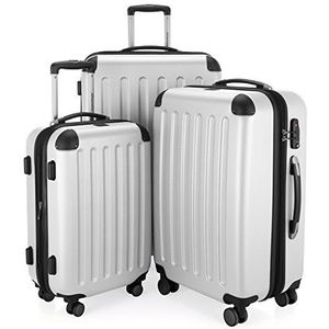 HAUPTSTADTKOFFER - SPREE - 3-delige kofferset - handbagage 55 cm, middelgrote koffer 65 cm, grote reiskoffer 75 cm, TSA, 4 wielen, wit
