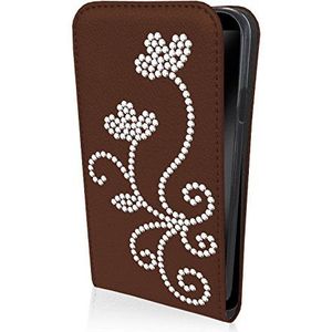 eSPee GN3NR027 siliconen flip case beschermhoes voor Samsung Galaxy Note 3 Neo N9005 met magneetsluiting in bruin